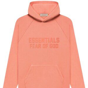 Fear of God Essentials Hoodie 'Coral' Men's Size M Oversized Heavyweight NWT